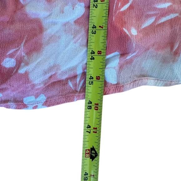 Woman Within Maxi Floral Sun Dress Coral White Sleeveless 3X - Picture 7 of 9